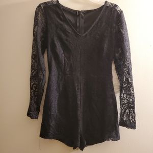 Black Lace Romper